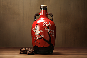 美酒精致酒器摄影图