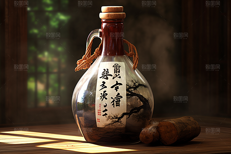 美酒酒杯畅饮摄影图