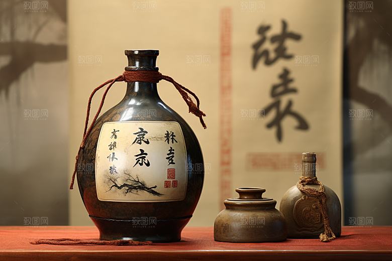 美酒饮品酒器摄影图