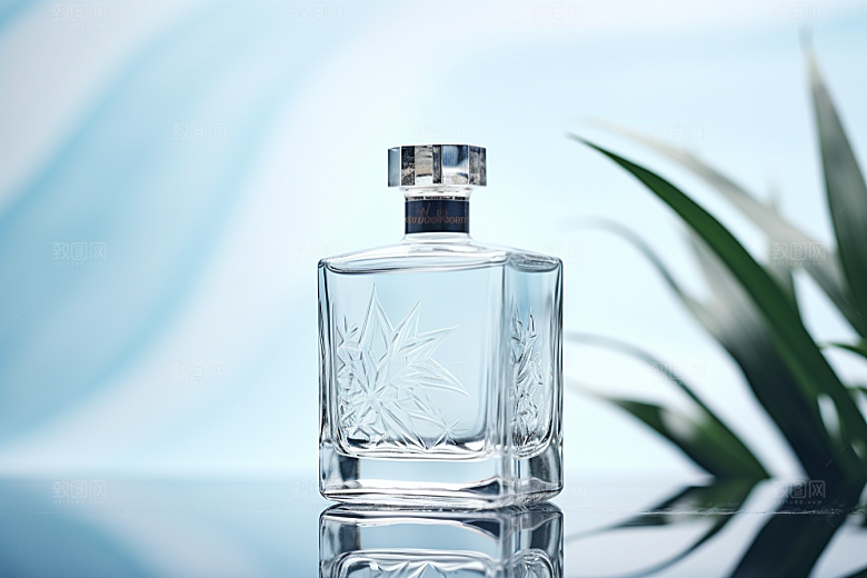 美酒酒瓶酒杯摄影图