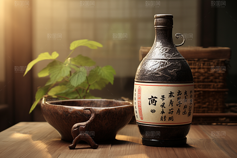美酒品酒饮品摄影图