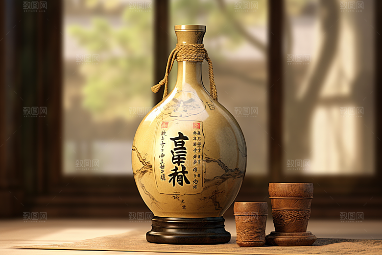 美酒品酒高清摄影图