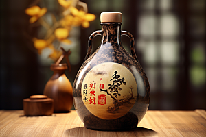 美酒酒杯品酒摄影图