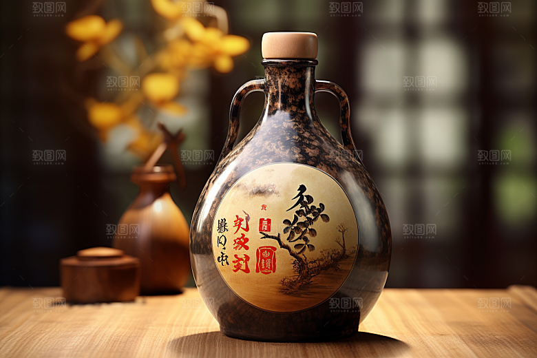 美酒酒杯品酒摄影图