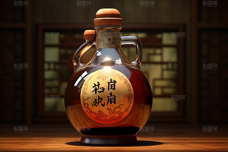 美酒品酒畅饮摄影图