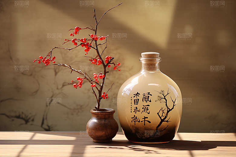美酒高清酒器摄影图