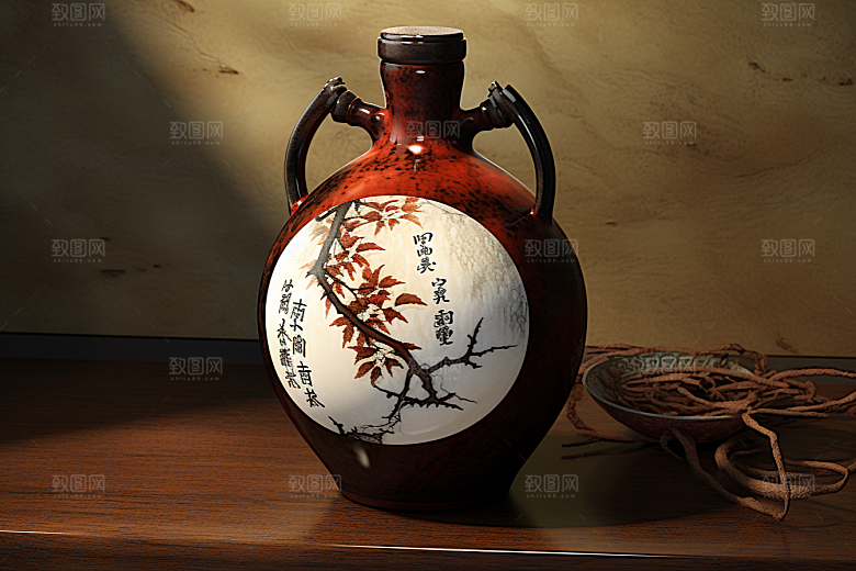 美酒酒杯酒器摄影图