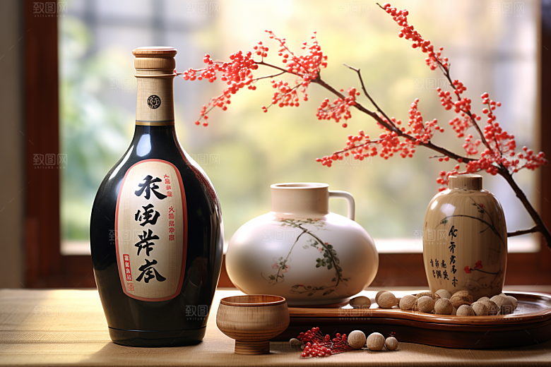 美酒酒具高清摄影图