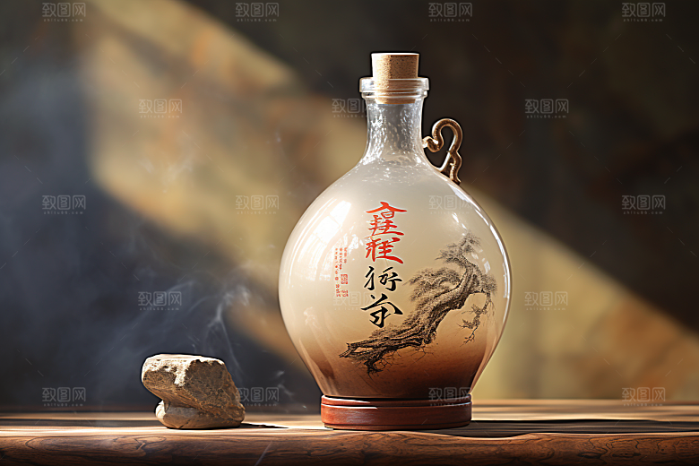 美酒畅饮高清摄影图