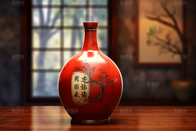 美酒酒具精致摄影图