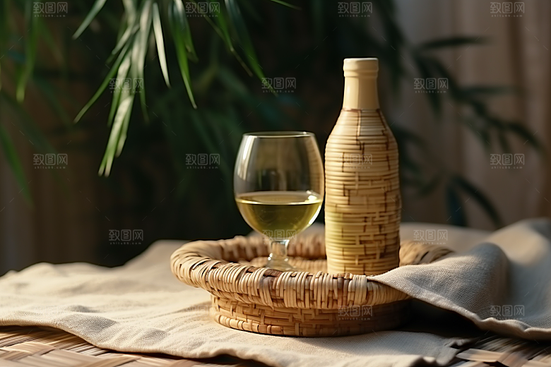 美酒精致畅饮摄影图