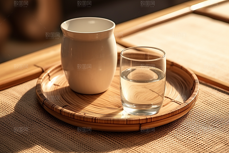 美酒酒器品酒摄影图