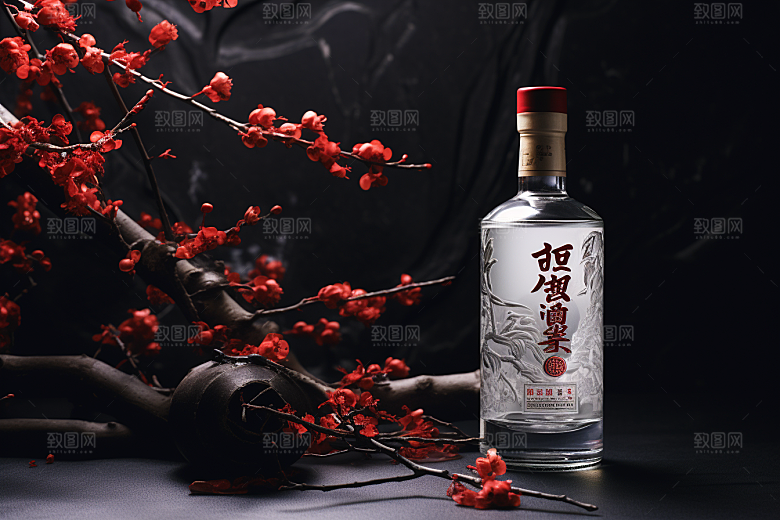 美酒精致饮品摄影图