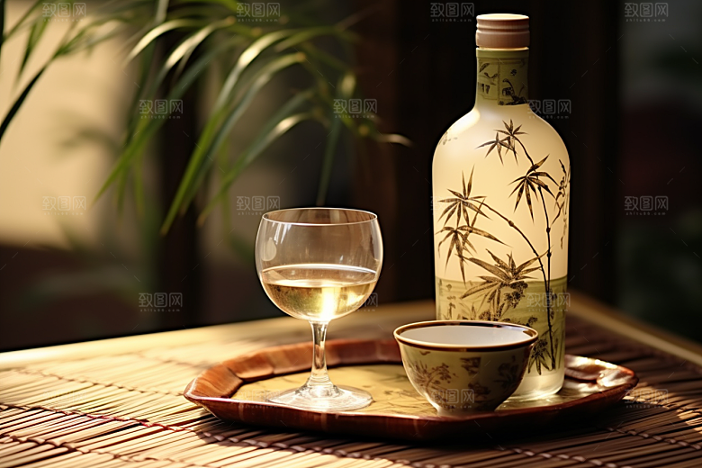 美酒酒器饮品摄影图
