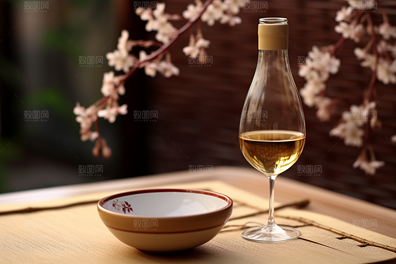 美酒酒瓶酒器摄影图