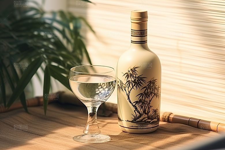 美酒精致畅饮摄影图