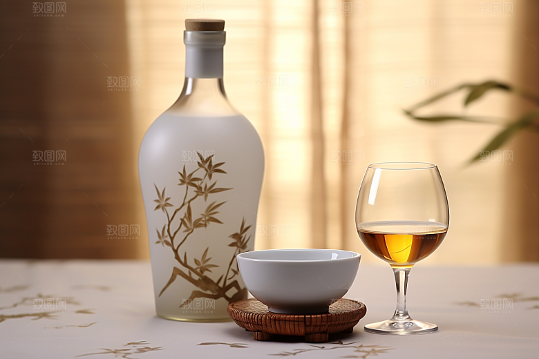 美酒饮品酒具摄影图