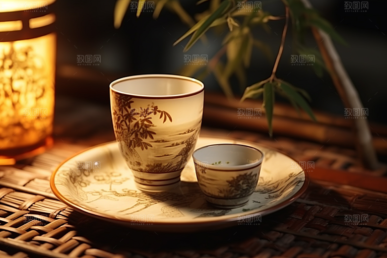 美酒饮品酒杯摄影图