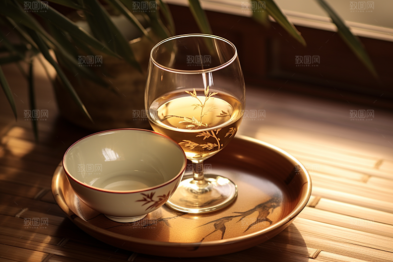 美酒饮品酒具摄影图