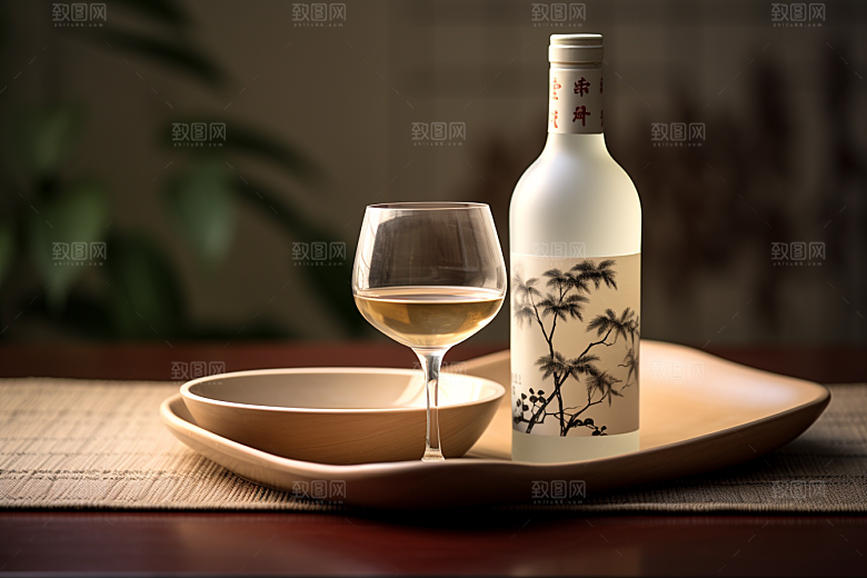 美酒酒杯酒具摄影图