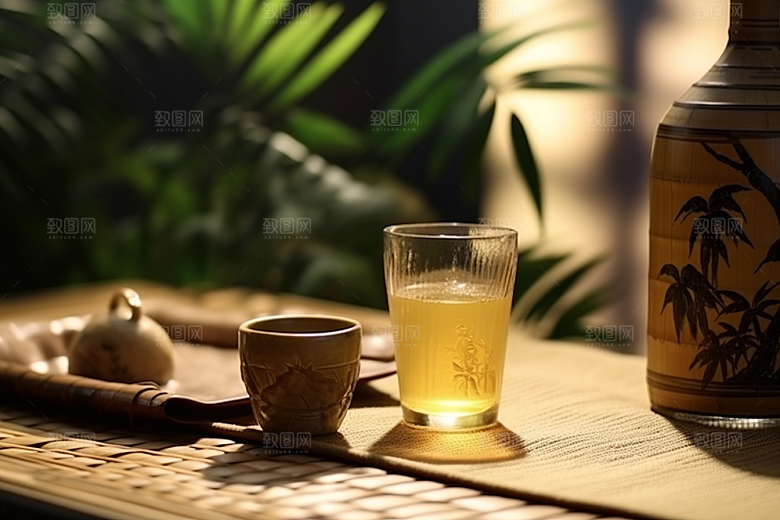 美酒酒具高清摄影图