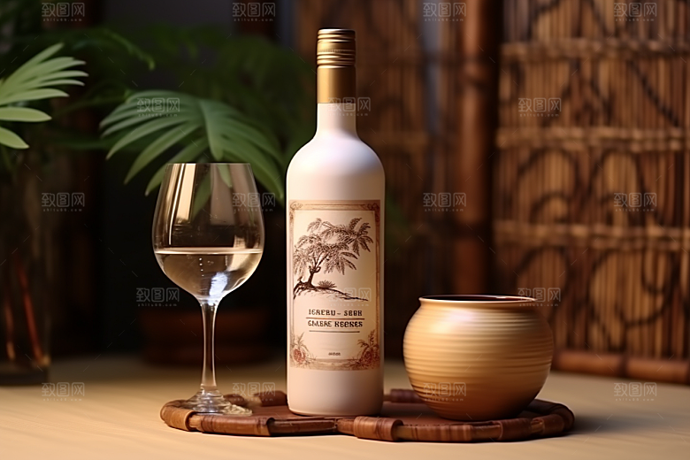 美酒高清酒瓶摄影图