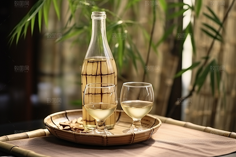 美酒酒器畅饮摄影图