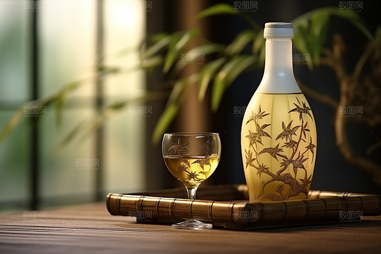 美酒酒器品酒摄影图