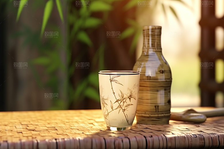 美酒酒杯品酒摄影图