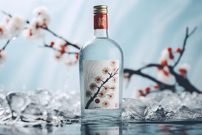 美酒高清酒瓶摄影图