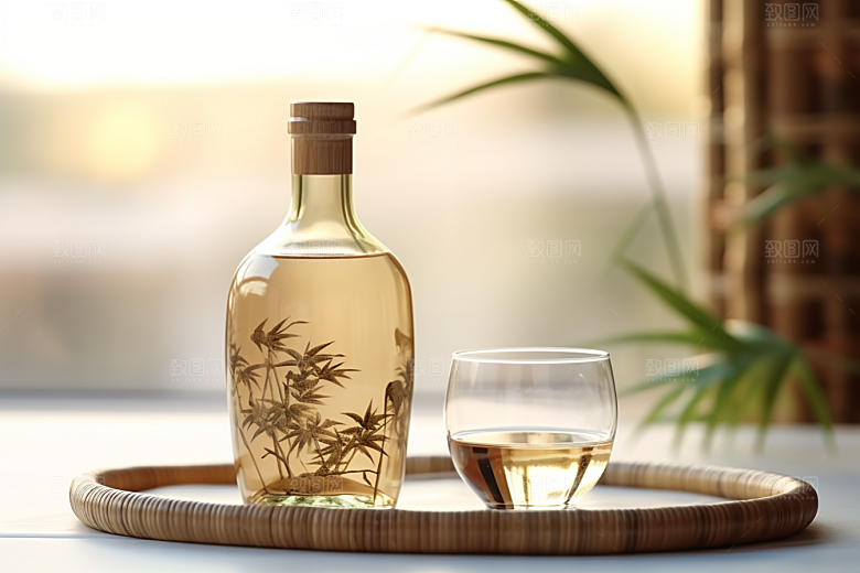 美酒酒杯酒器摄影图
