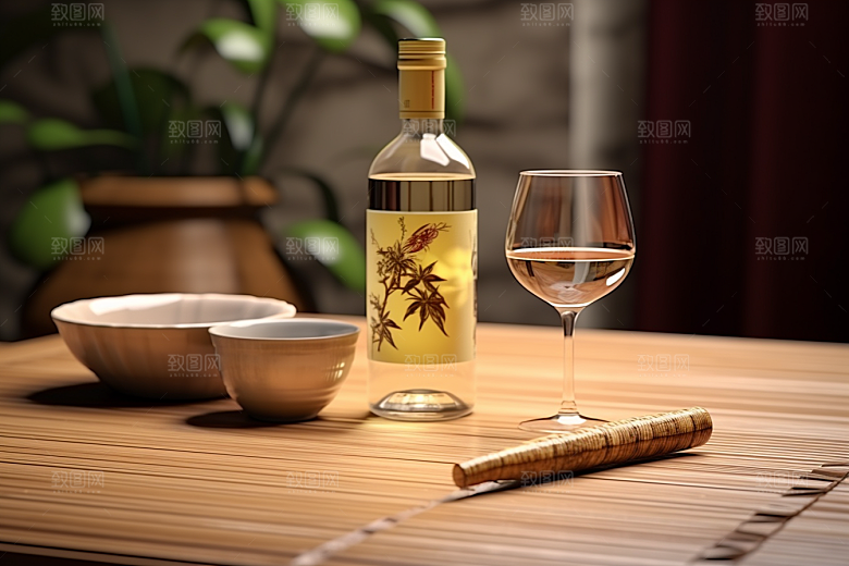 美酒酒具高清摄影图