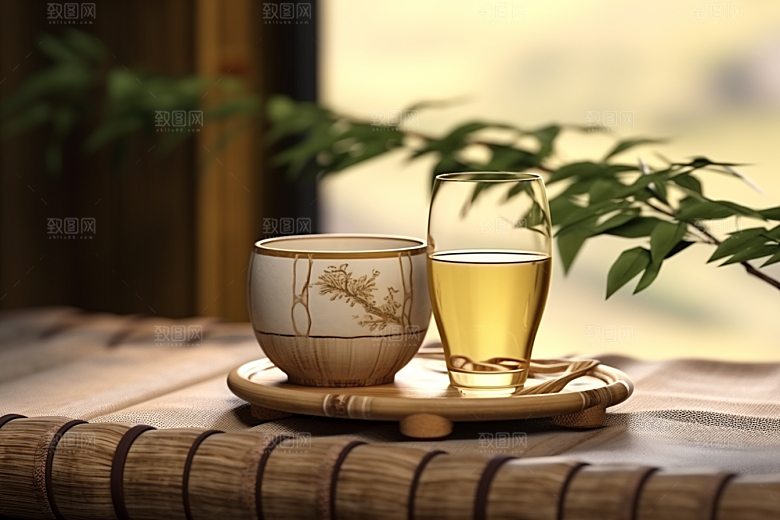 美酒酒器品酒摄影图
