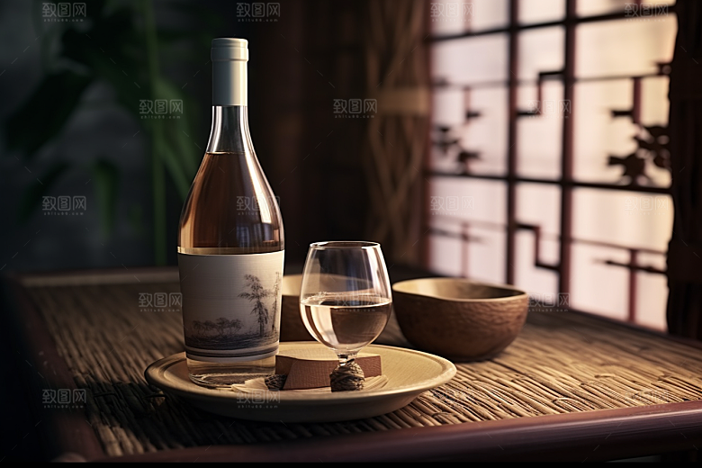 美酒酒器高清摄影图