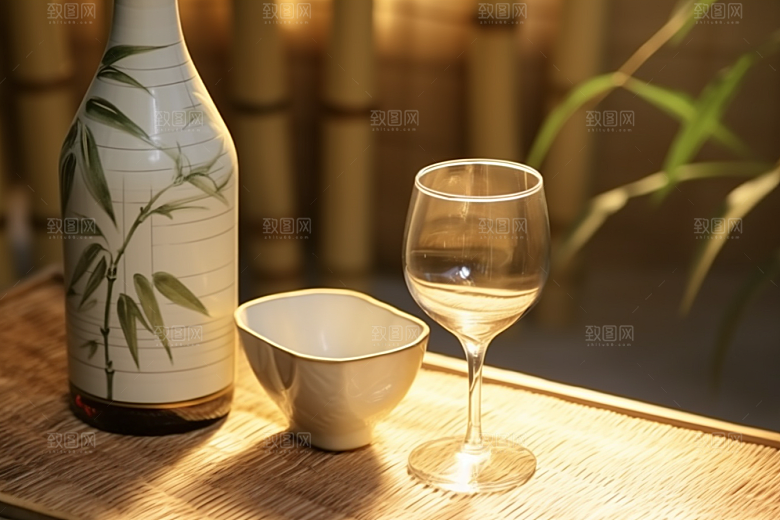 美酒高清品酒摄影图