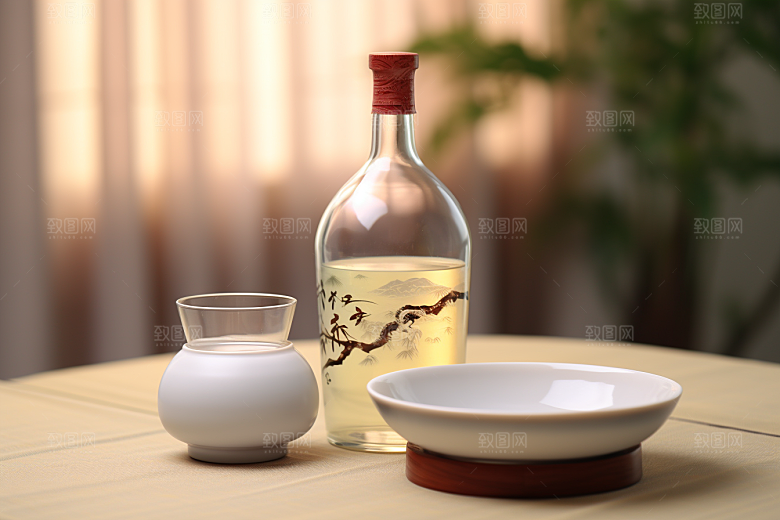 美酒畅饮酒器摄影图