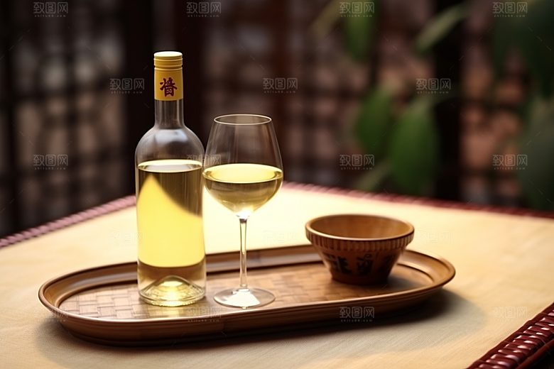 美酒酒器酒具摄影图