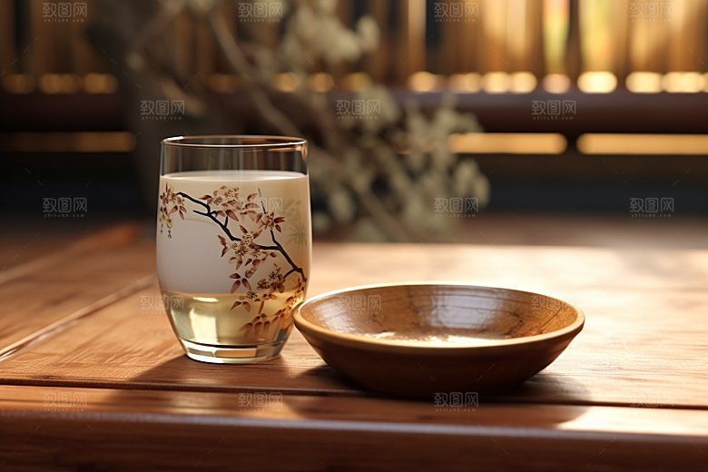 美酒精致畅饮摄影图