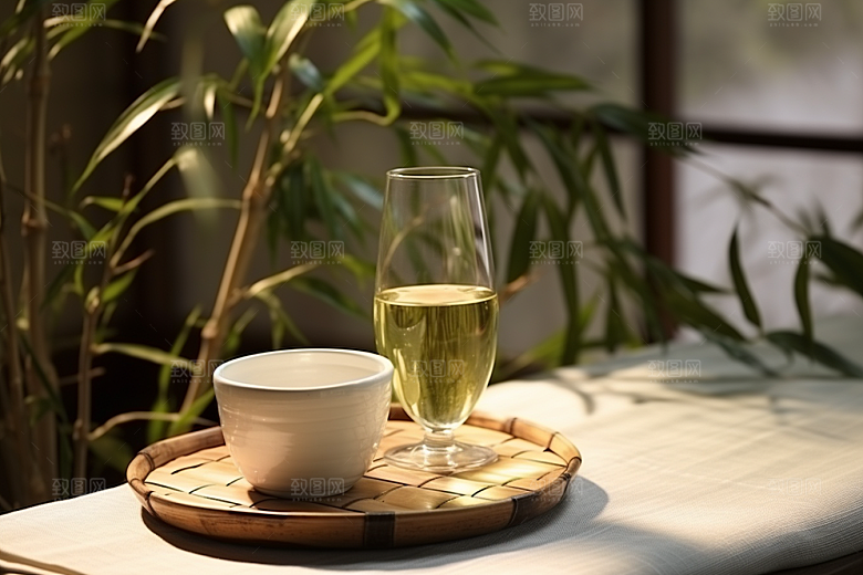 美酒酒器酒杯摄影图