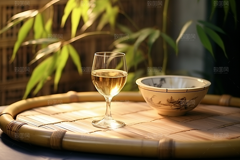 美酒畅饮酒具摄影图