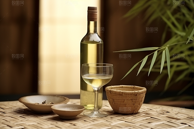 美酒精致品酒摄影图