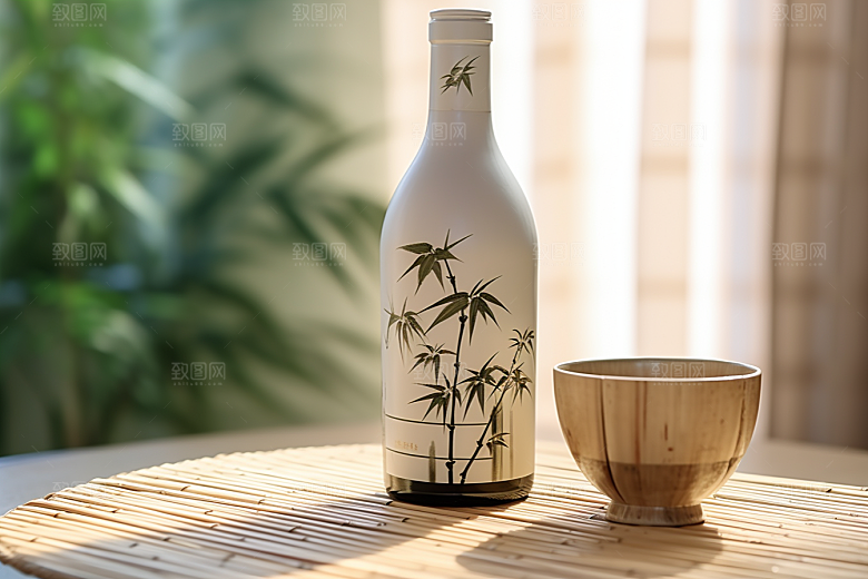 美酒品酒畅饮摄影图