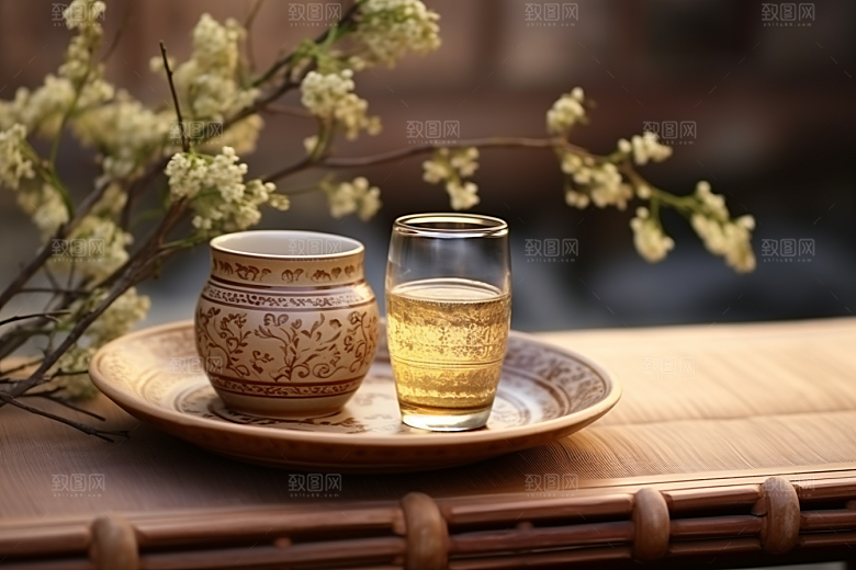 美酒酒器酒具摄影图