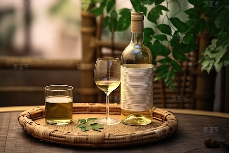 美酒畅饮高清摄影图