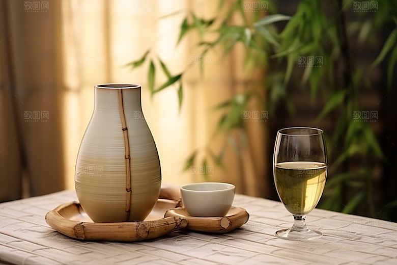 美酒酒具酒器摄影图