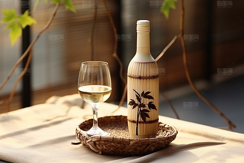 美酒精致畅饮摄影图