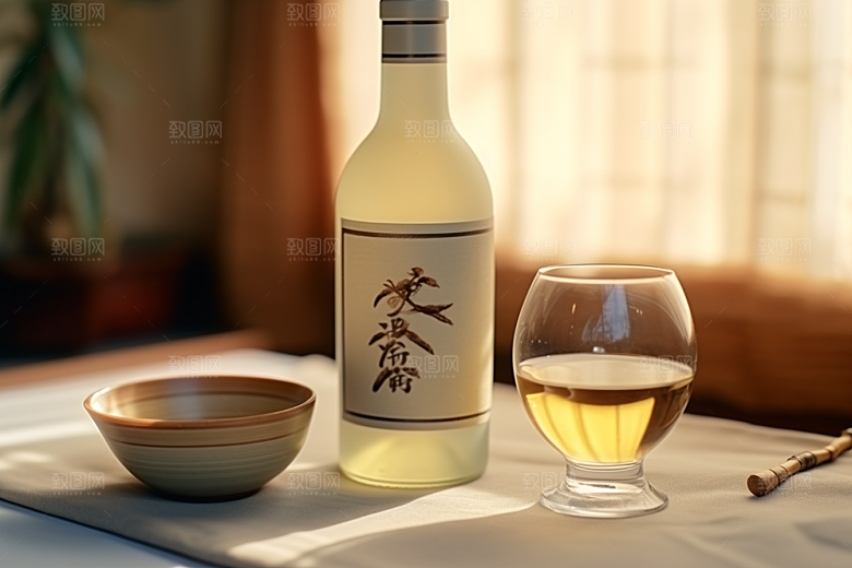 美酒精致饮品摄影图