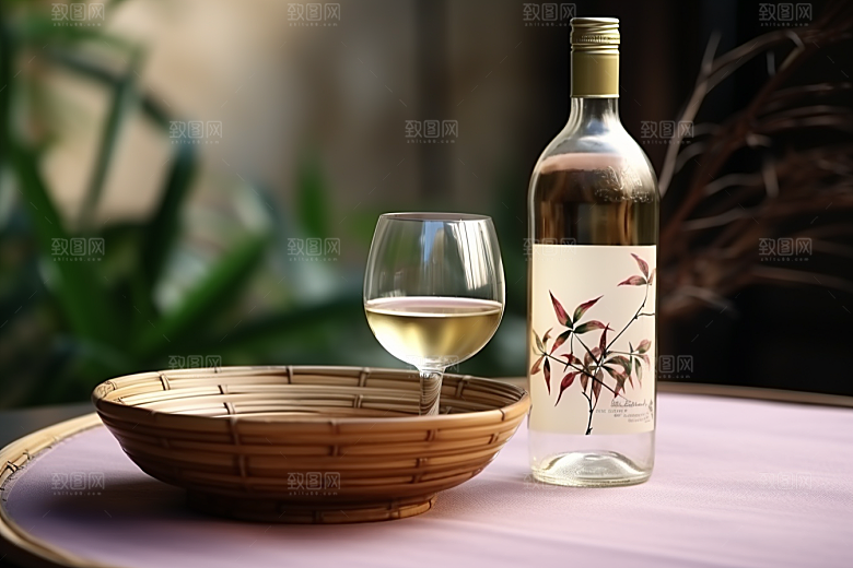 美酒酒器酒瓶摄影图