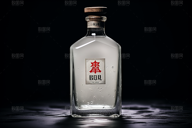 美酒酒瓶酒杯摄影图