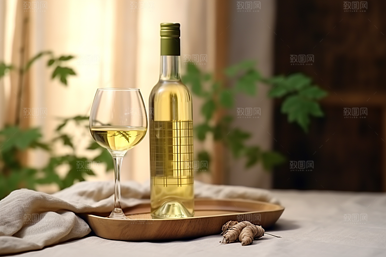美酒品酒畅饮摄影图
